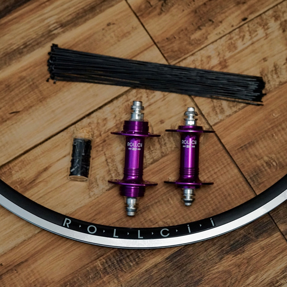 ROLLCii 700c track fixed gear wheel build kit view 2