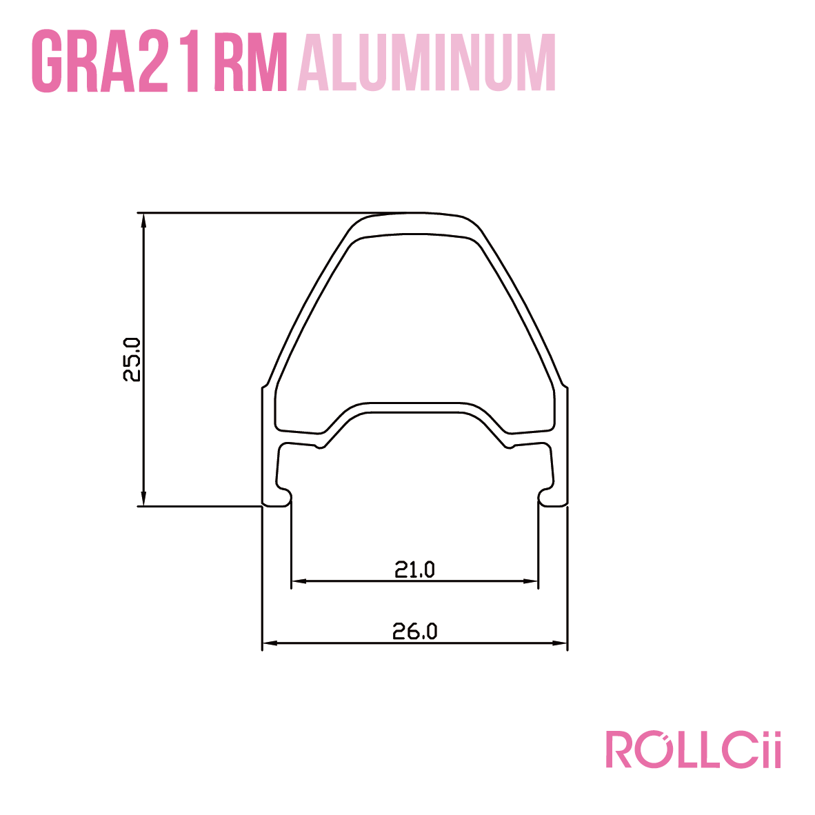 Llanta de Aluminio ROLLCii GRA21RM, gravel carretera freno de llanta, vista 5