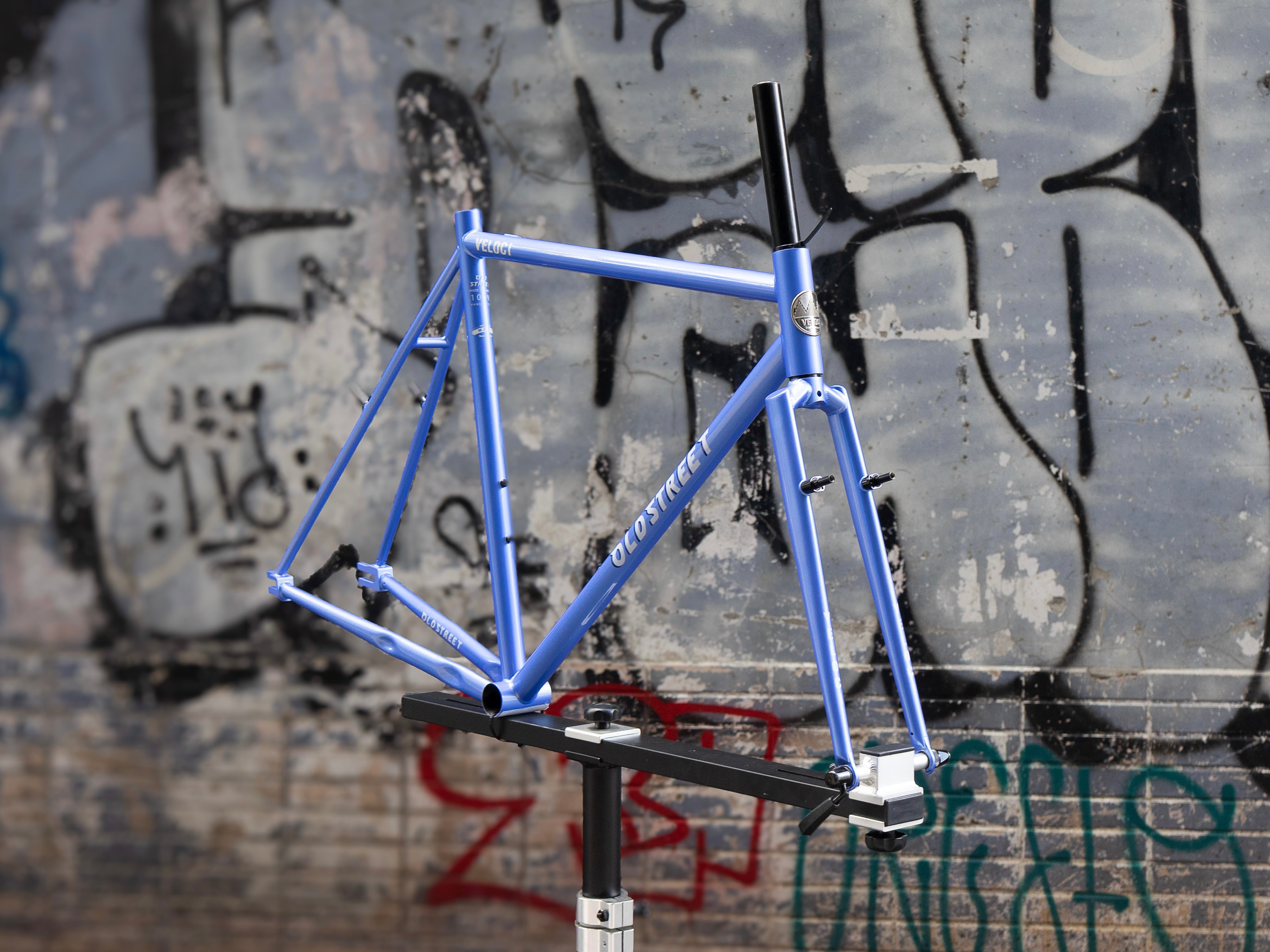Conjunto de cuadro VELOCI Old Street V1.1, Pulso azul, acero cromoly para pista/fixie, vista 7
