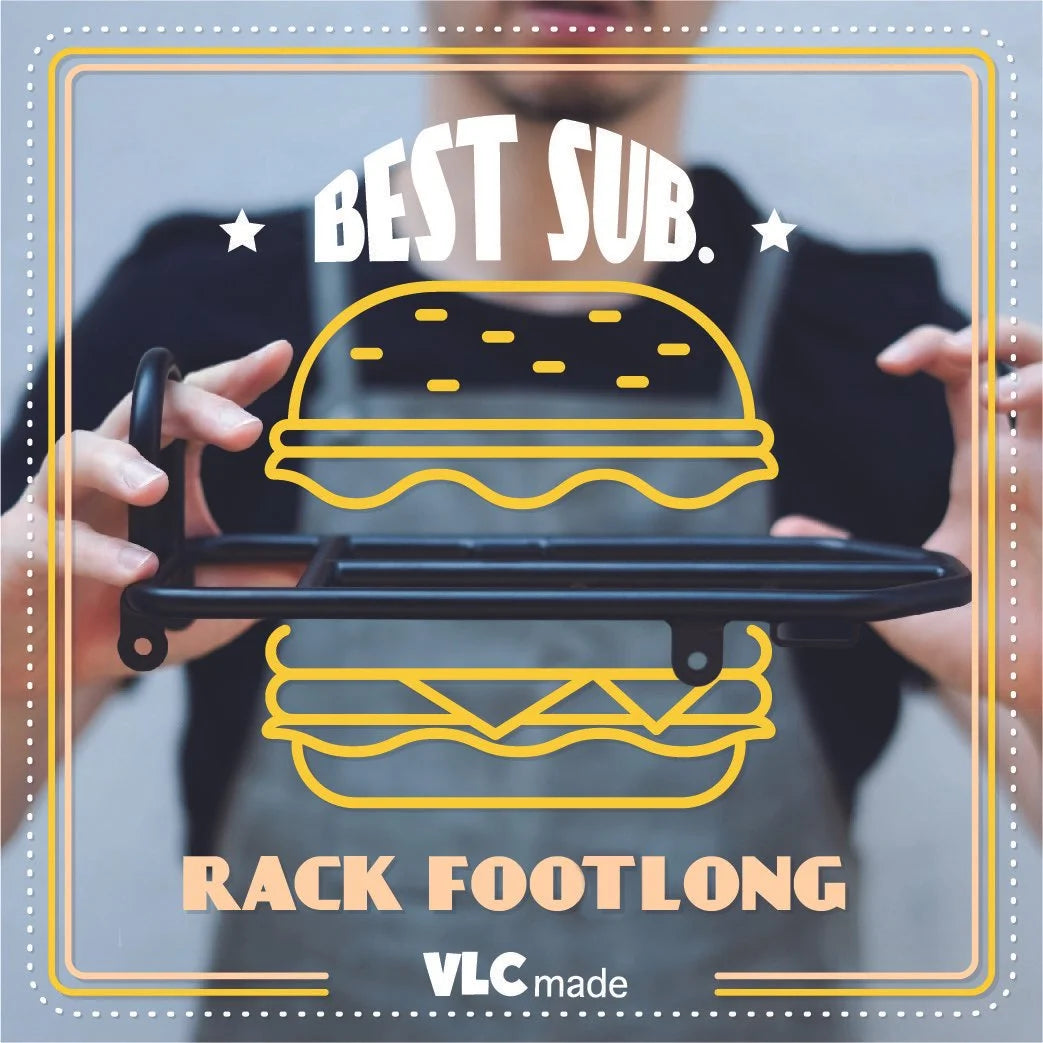 VLCmade Footlong Rear Rack, chromoly steel, primary view
