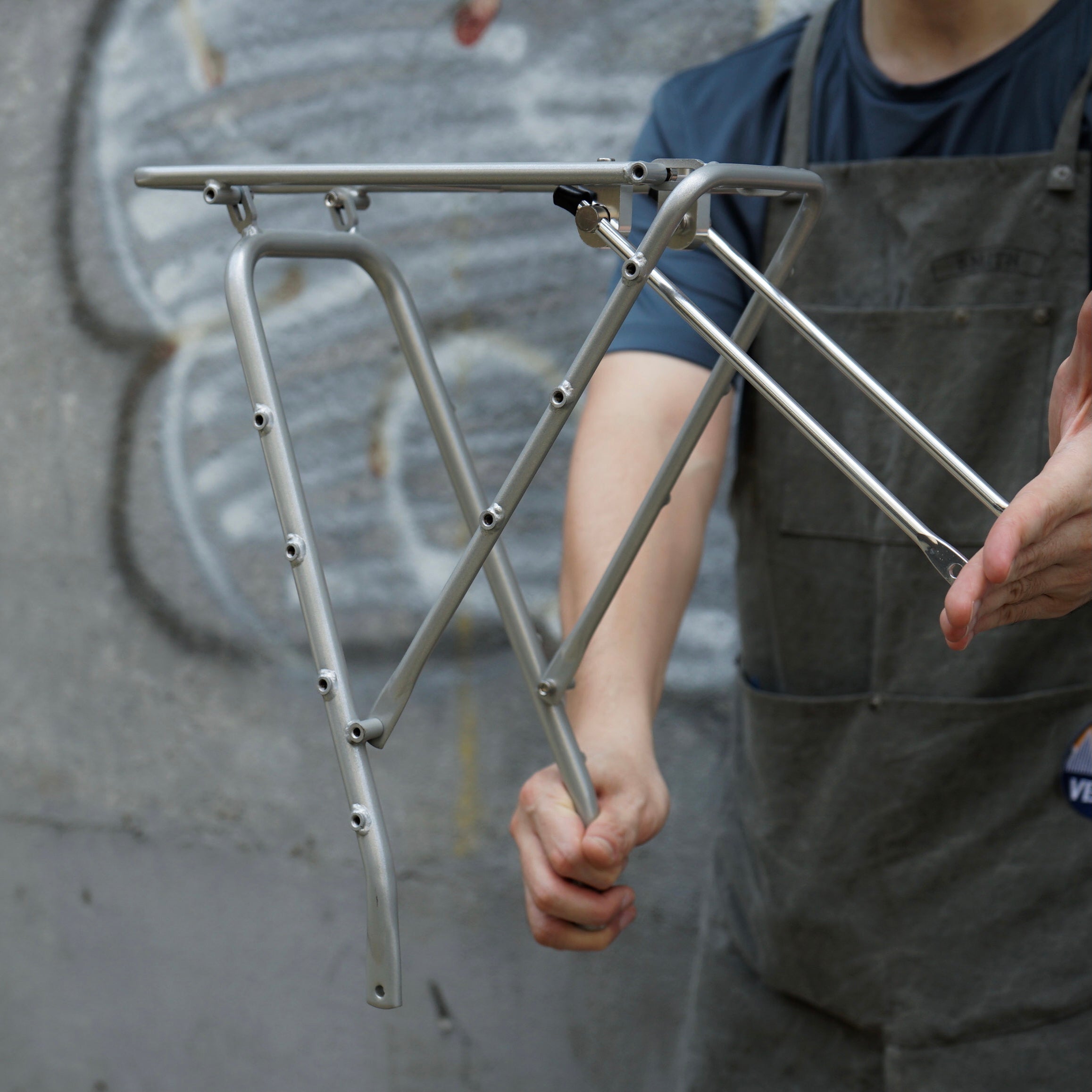 Portapacchi posteriore VLCmade Wednesday, acciaio chromoly, vista 9