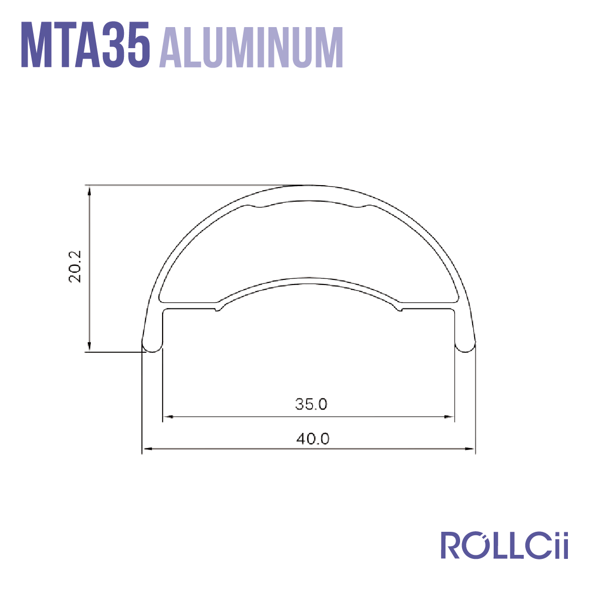 ROLLCii MTA35 Aluminum Rim, MTB เอ็นดูโร เทรล, ดิสก์เบรก, มุมที่ 2