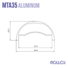 ROLLCii MTA35 Aluminum Rim, MTB enduro trail, disc brake, view 2