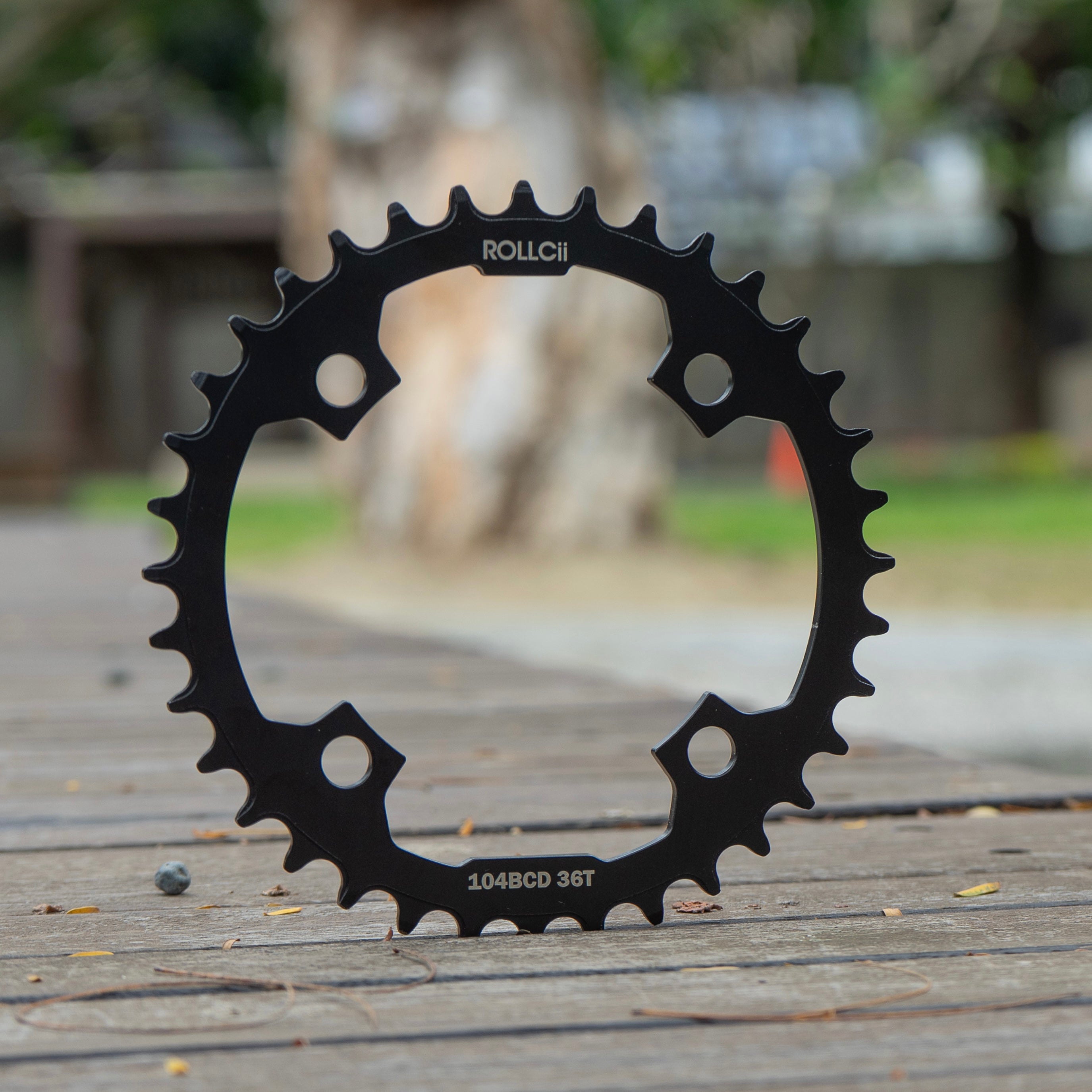 ROLLCii 1X Chainring for BCD104 4-Bolt, Chromoly-Stahl, 36Z, Ansicht 1