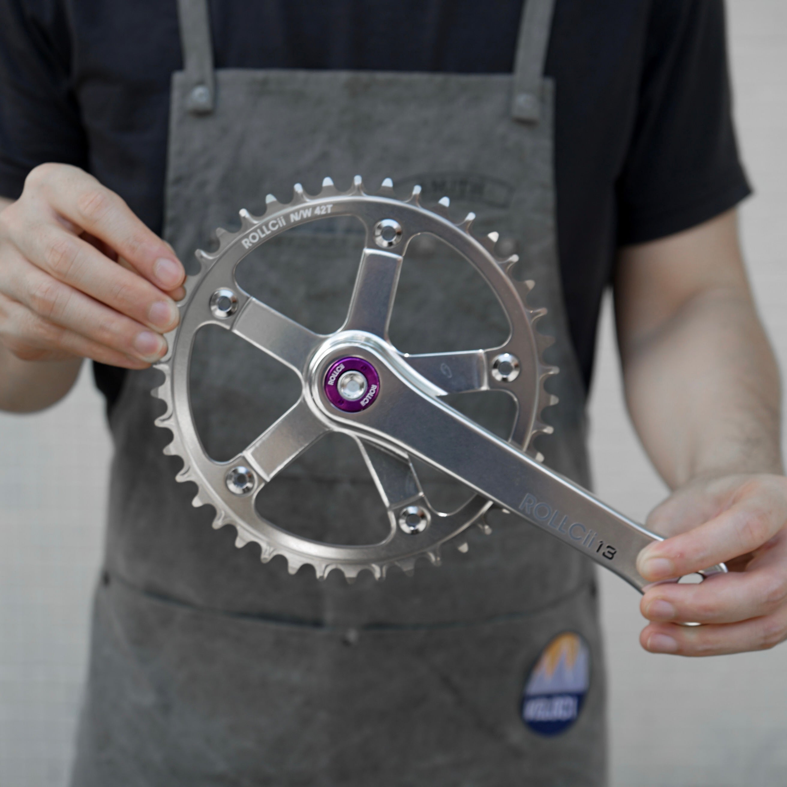 ROLLCii 1X Chainring for BCD130 5-Bolt, Silber, Alternativer Blickwinkel