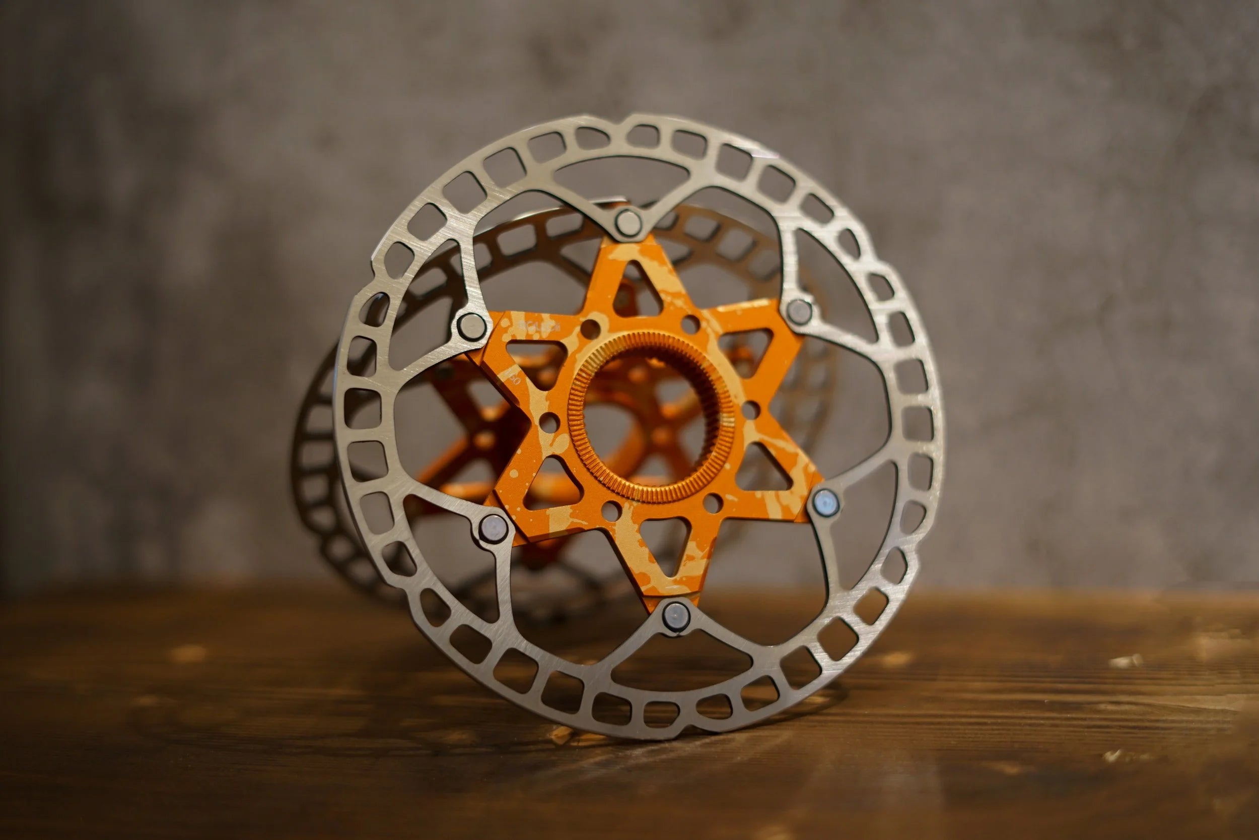 ROLLCii Center Lock Floating Rotor, 160mm, สีส้มแทนเจอรีน