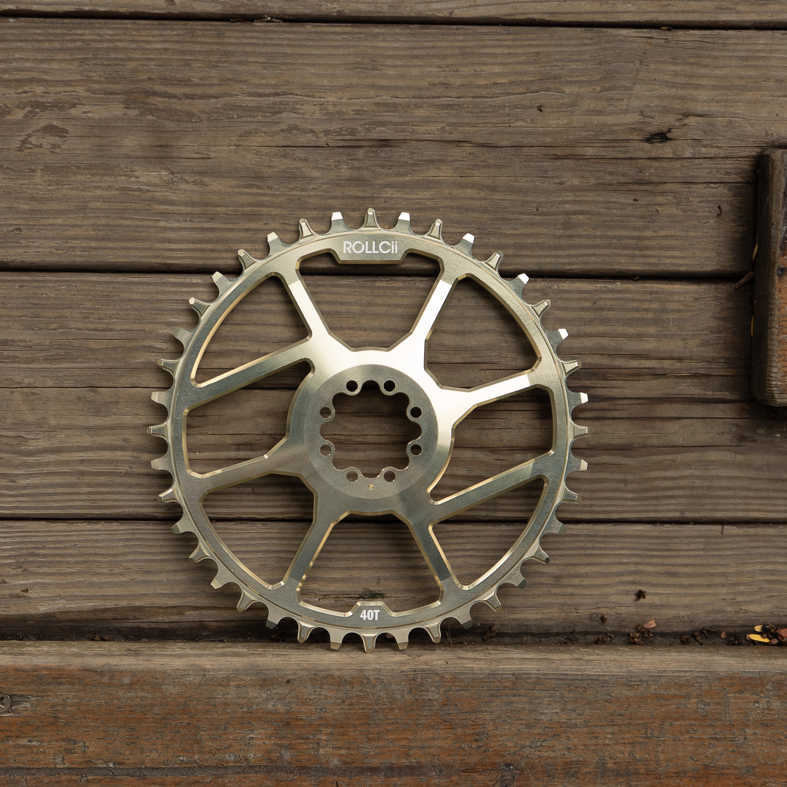 ROLLCii V2 1X Direct Mount Chainring for SRAM 8-Bolt Gravel 6mm Offset, view 3
