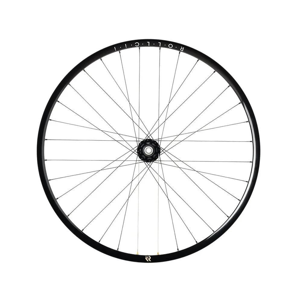 ROLLCii DRA21 發電花鼓鋁合金輪組, 黑色, gravel 全路況碟煞公路車, 700C & 650B, 主視角