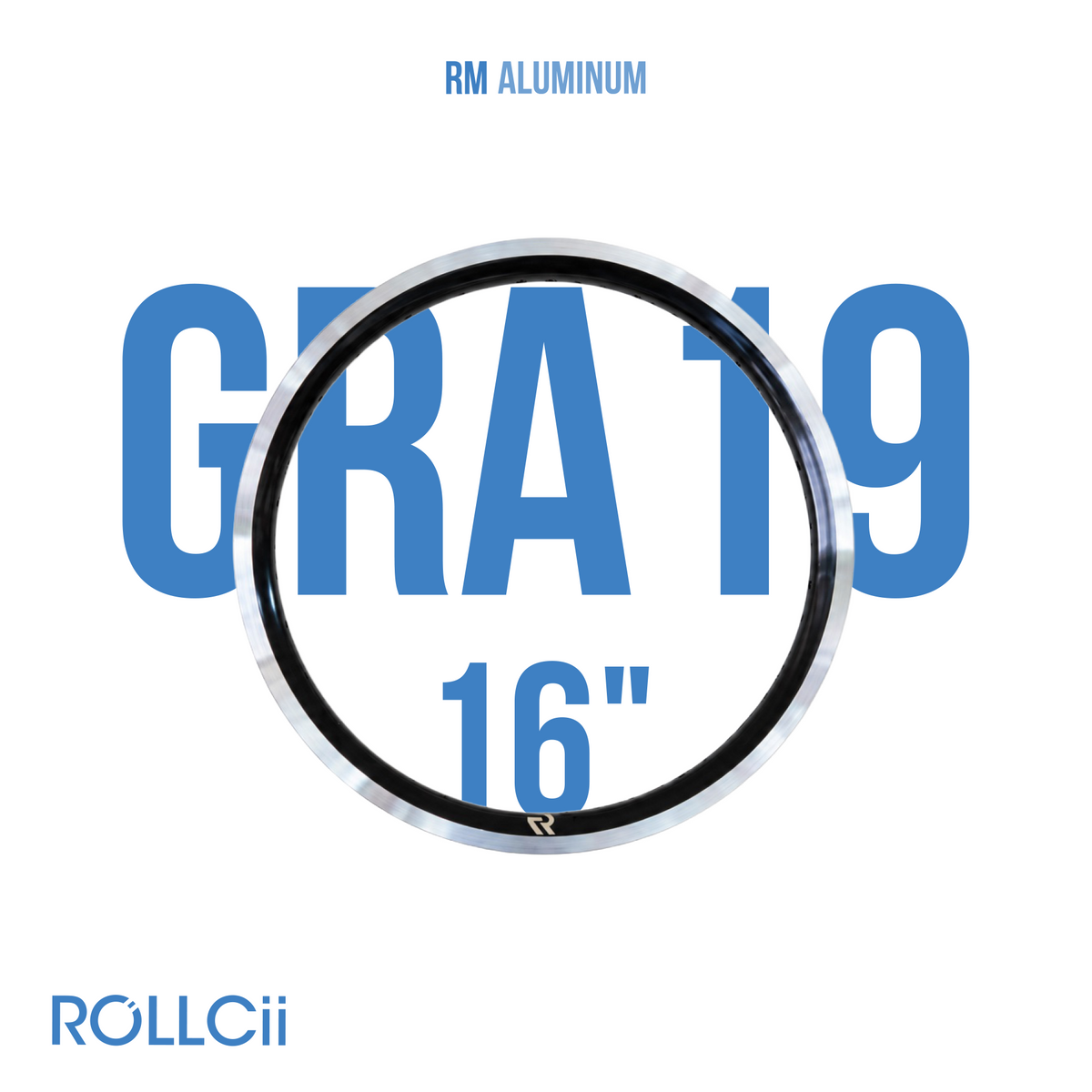 ROLLCii GRA19RM Aluminum Rim, 16", Brompton, primary view