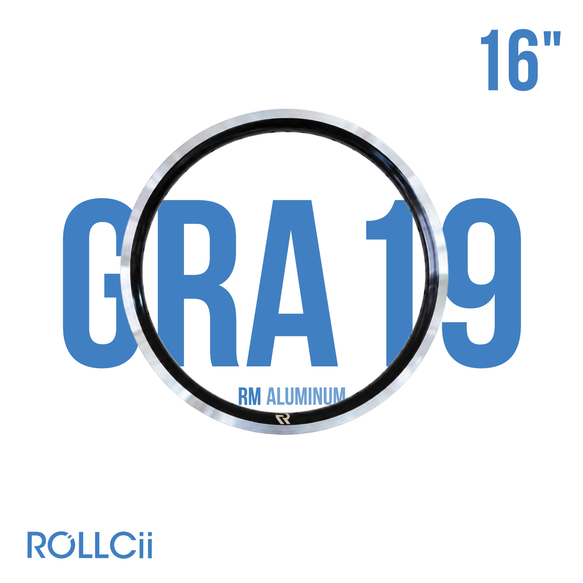 ROLLCii GRA19RM Aluminum Rim, 16", Brompton, primary view 