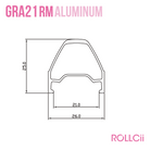 ROLLCii GRA21RM Aluminum Rim, グラベル・ロード リムブレーキ, アングル5