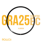 ROLLCii GRA25EC Eccentric Aluminum Rim, グラベル・オールロード ディスクブレーキ, アングル5