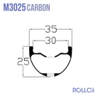 ROLLCii M3025 Carbon Rim, 29", MTB Enduro Trail, Ansicht 1