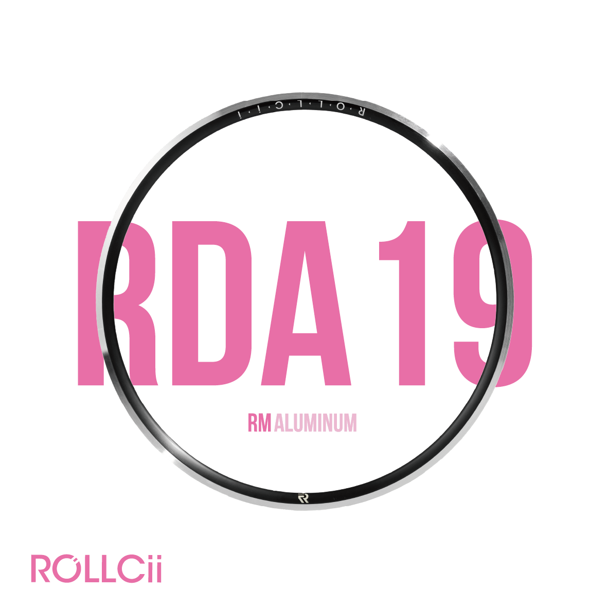 ROLLCii RDA19RM Aluminum Rim, 700C ถนน/ทแรค เบรกก้ามปู, มุมที่ 3