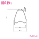 ROLLCii RDA19RM-TL Aluminum Rim, 700C Rennrad/Track Felgenbremse, Hauptansicht