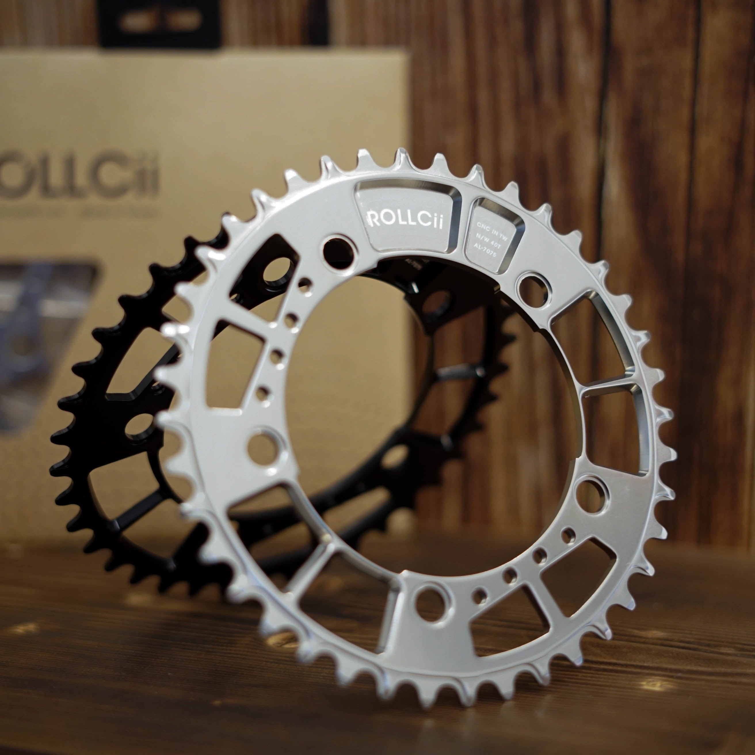 ROLLCii Rocker 1X Chainring for BCD110 5-Bolt, Schwarz, Ansicht 11