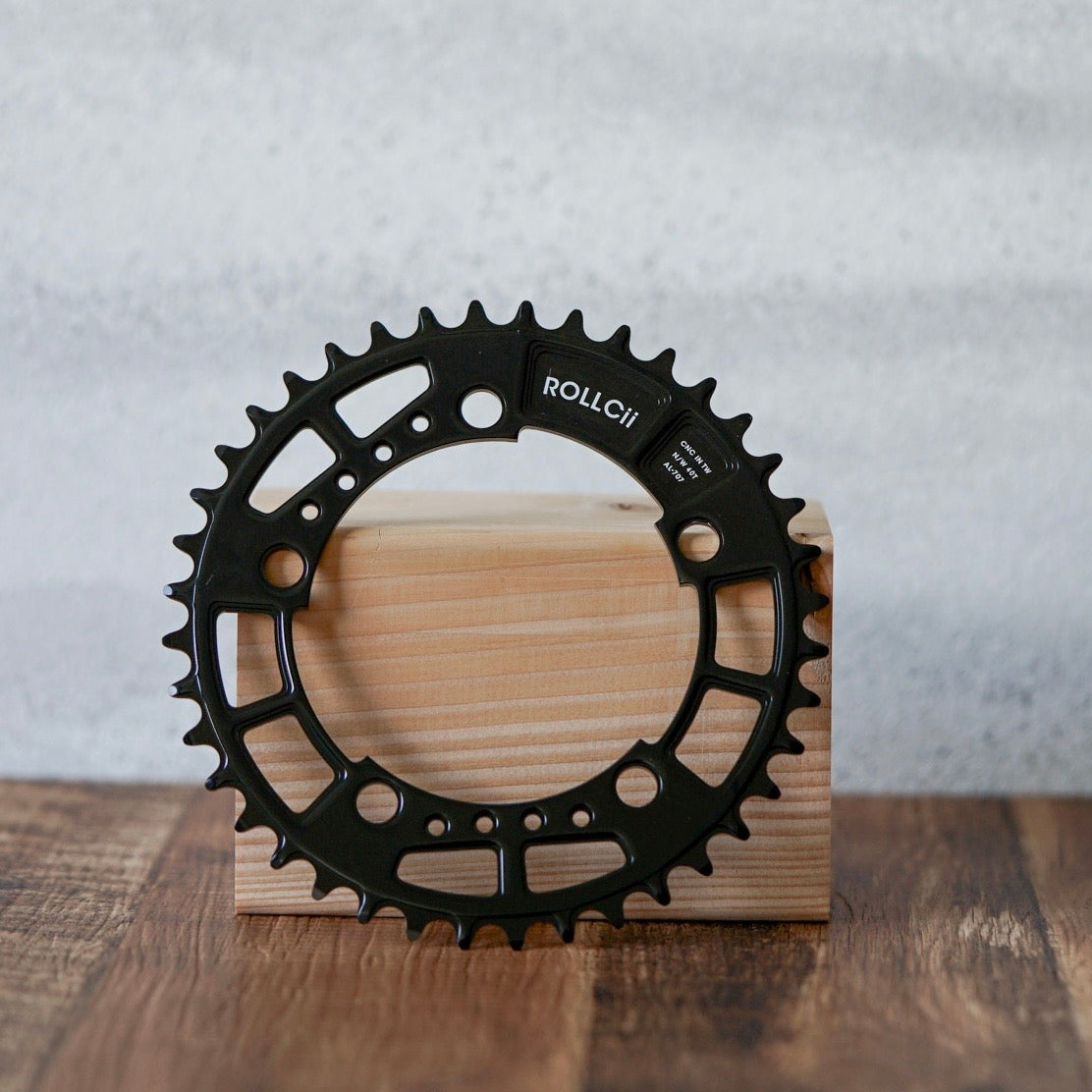 ROLLCii Rocker 1X Chainring for BCD110 5-Bolt, Schwarz, Ansicht 4