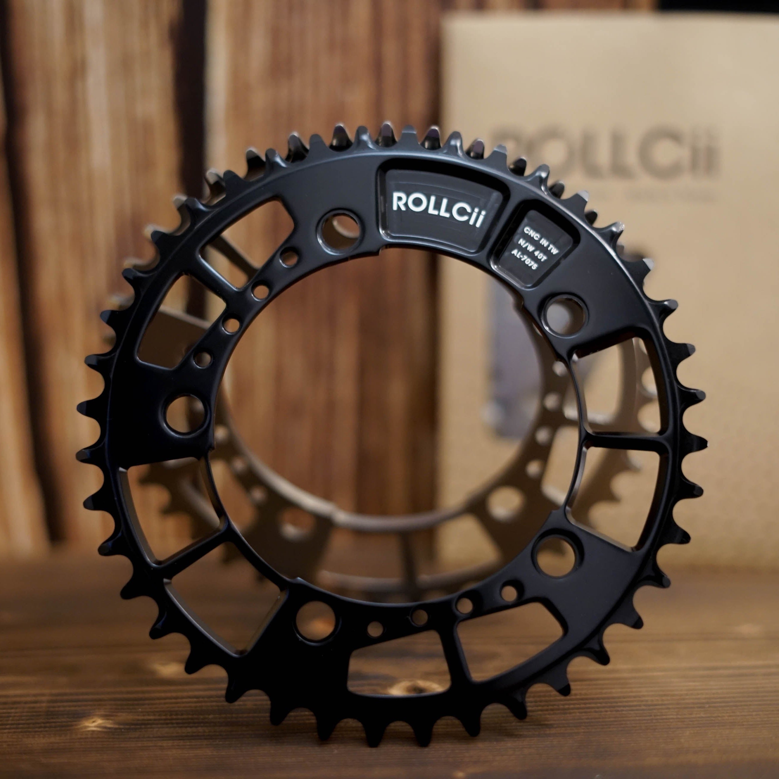 ROLLCii Rocker 1X Chainring for BCD110 5-Bolt, Schwarz, Ansicht 7