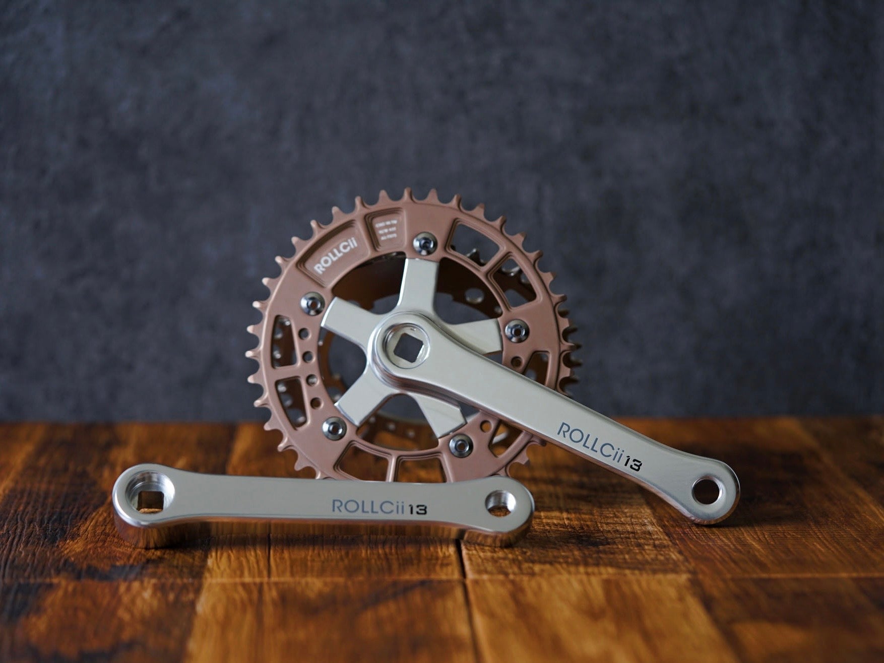 ROLLCii Rocker 1X Chainring for BCD110 5-Bolt, Mattes Wüsten-Titan, Ansicht 2
