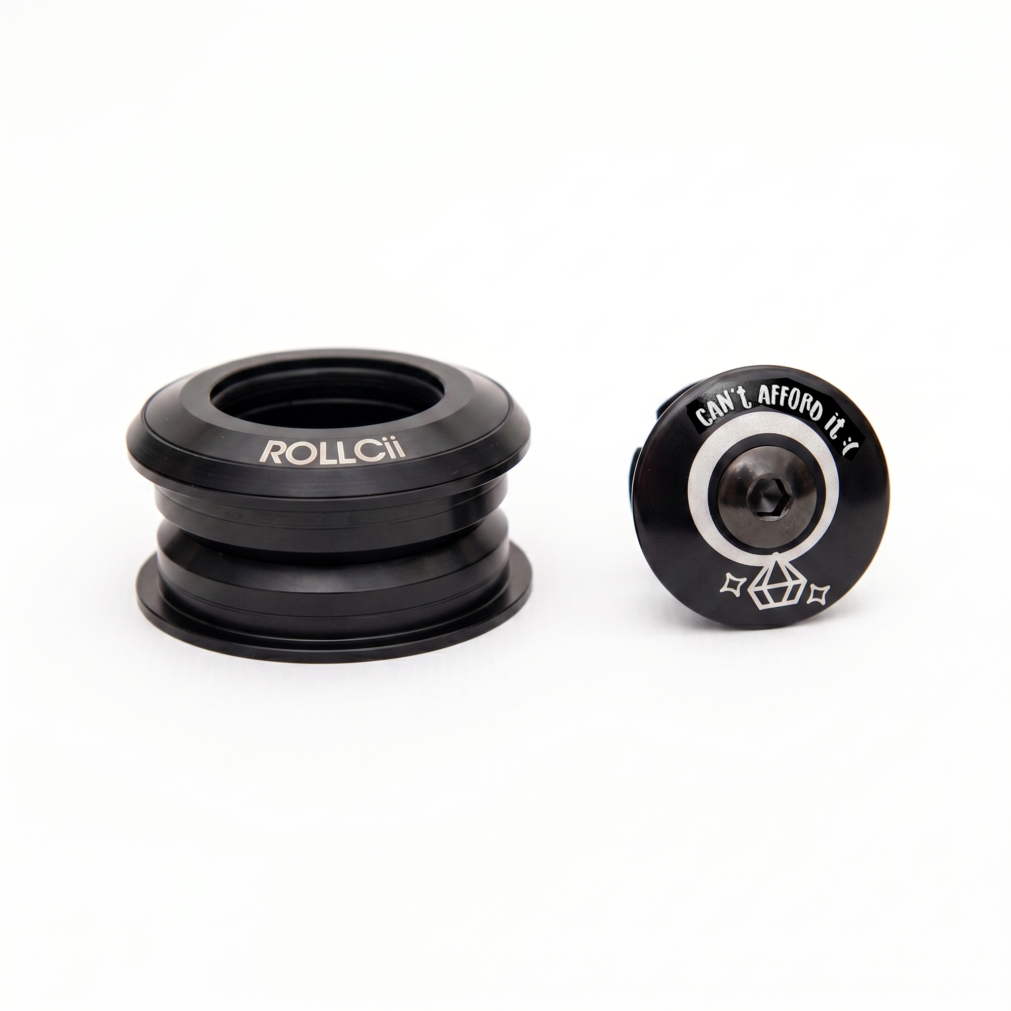 ROLLCii ZS44 Threadless Sealed Bearing Headset, ブラック
