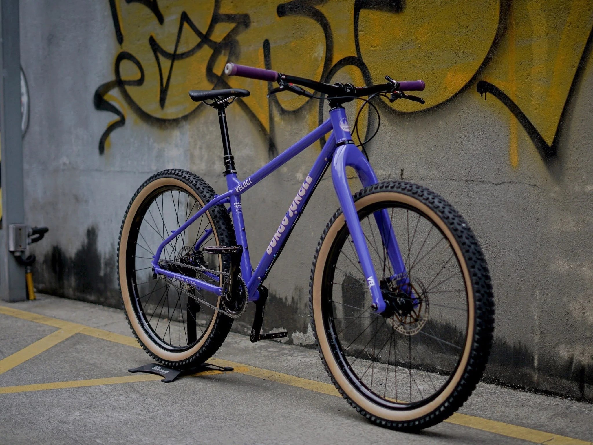 VELOCI Bongo Jungle Steel Hardtail MTB Frame, paired with carbon fork
