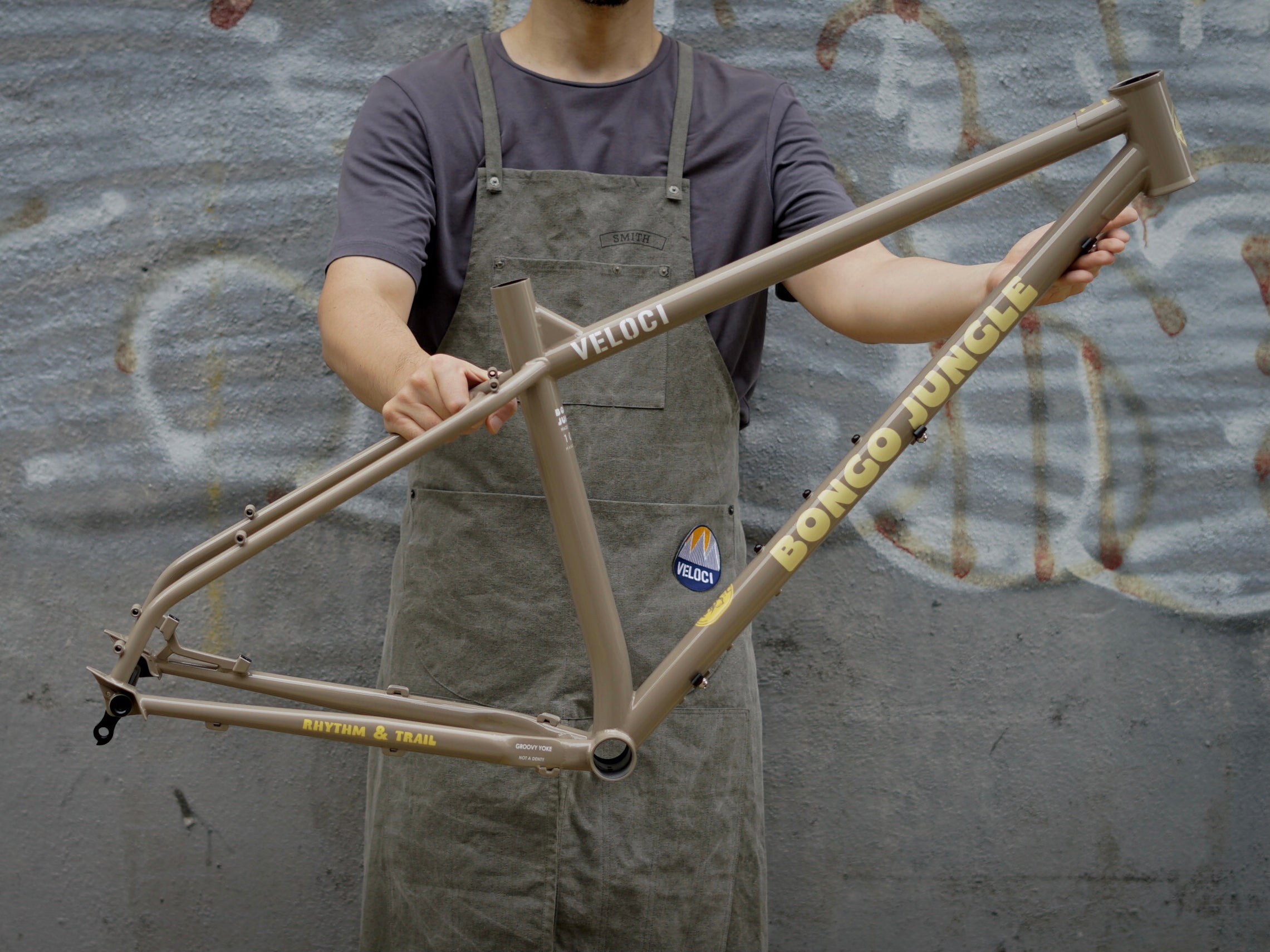 VELOCI Bongo Jungle Steel Hardtail MTB Frame, Corn Harvest colorway