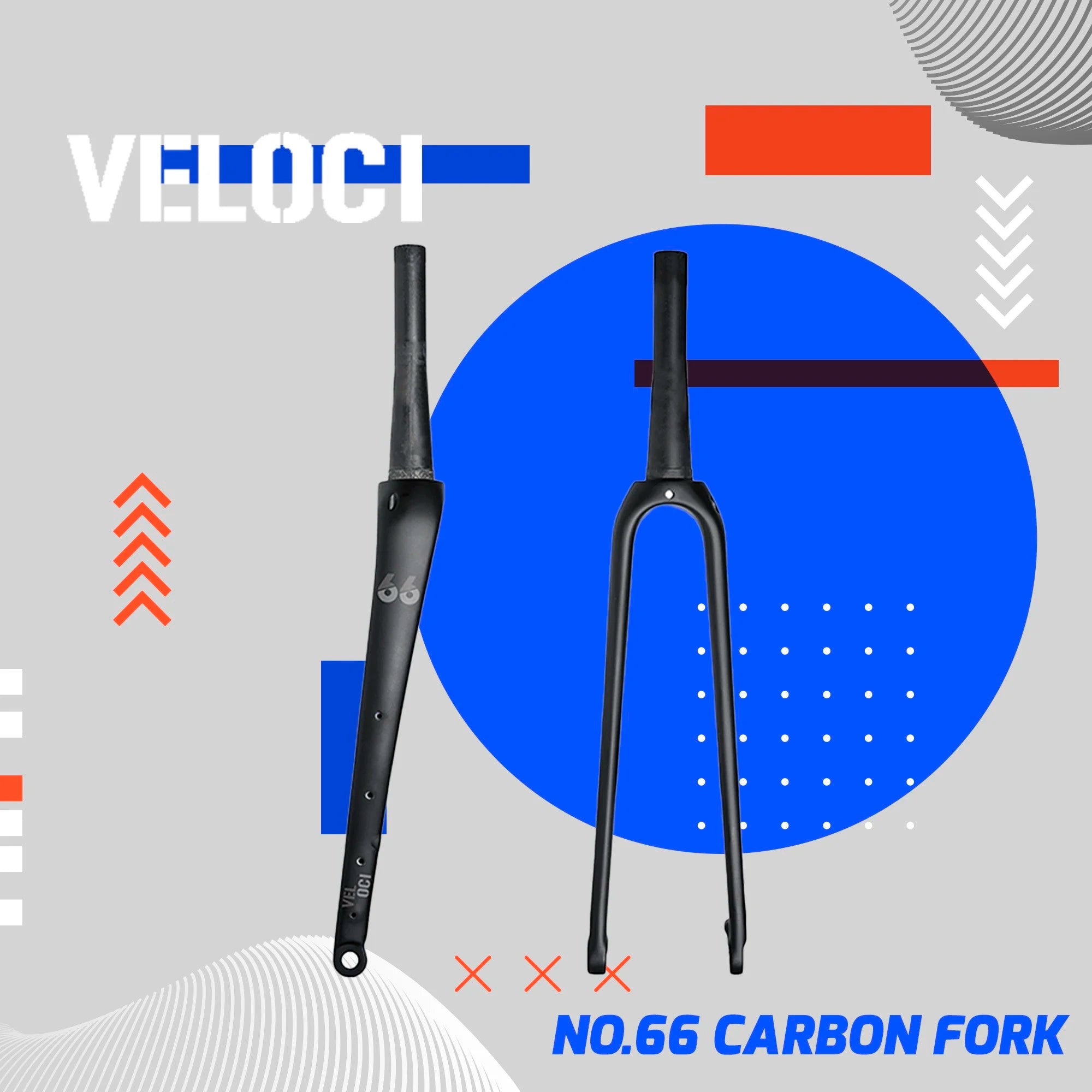 VELOCI No.66 Carbon Fork, Gravel All-Road Bikepacking, Hauptansicht